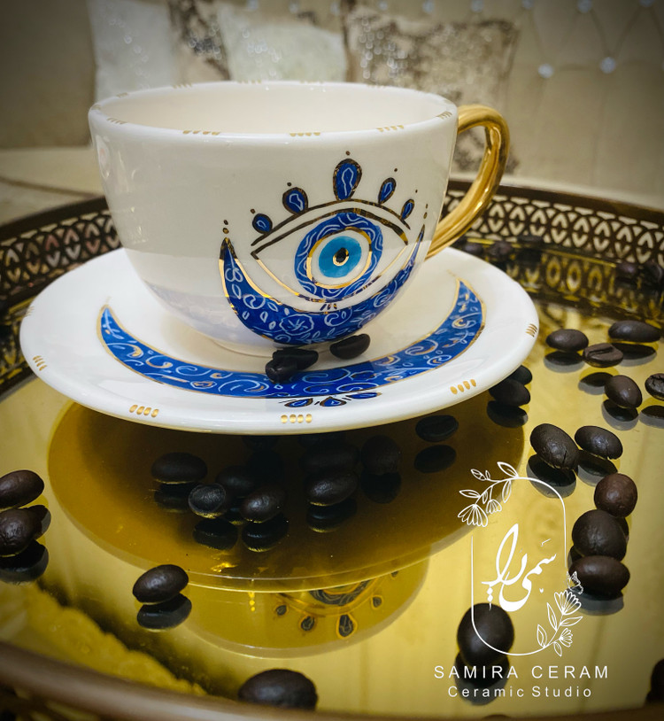 فنجان نعلبکی چشم وماه